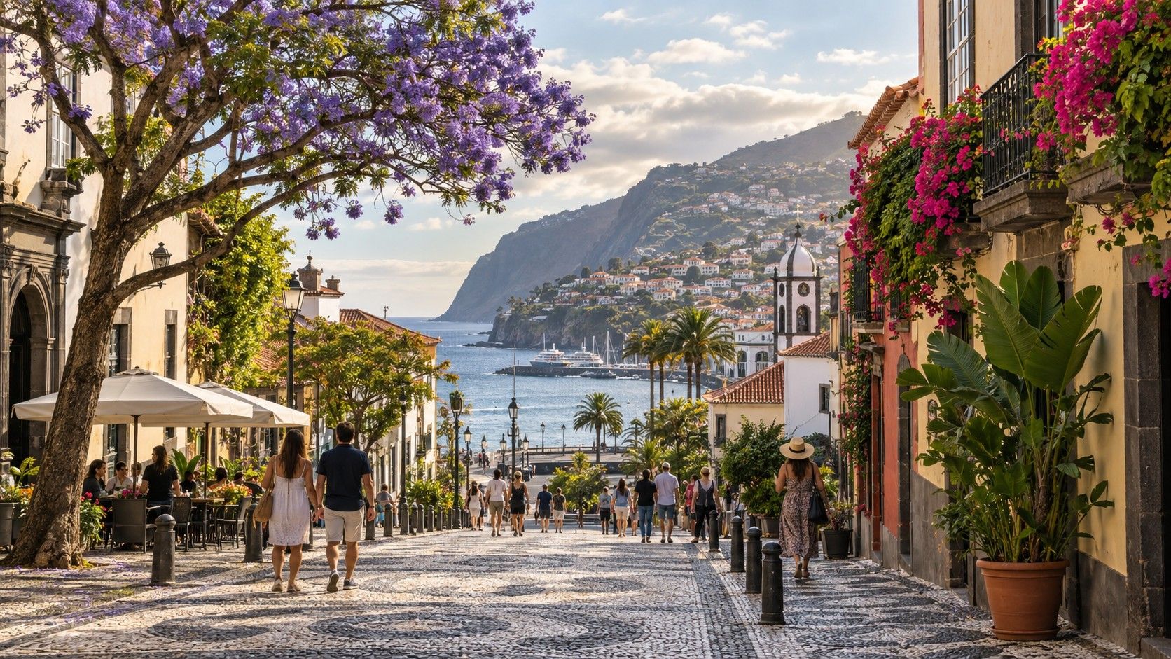 Funchal waterfront and hillside neighbourhoods